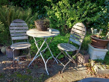Bistro tuinset - stoelen en tafel inklapbaar - 0