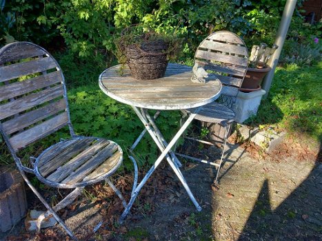 Bistro tuinset - stoelen en tafel inklapbaar - 1