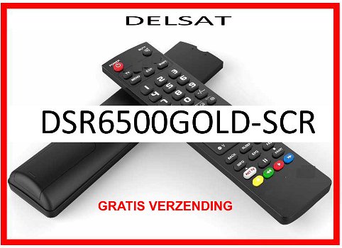 Vervangende afstandsbediening voor de DSR6500GOLD-SCR van DELSAT. - 0
