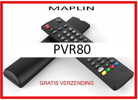 Vervangende afstandsbediening voor de PVR80 van MAPLIN. - 0