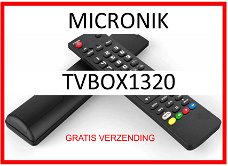 Vervangende afstandsbediening voor de TVBOX1320 van MICRONIK.