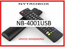 Vervangende afstandsbediening voor de NB-4001USB van NYTROBOX.