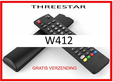 Vervangende afstandsbediening voor de W412 van THREESTAR. - 0