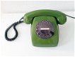 retro groene telefoon met draaischijf - 0 - Thumbnail