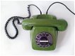 retro groene telefoon met draaischijf - 1 - Thumbnail