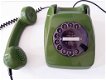 retro groene telefoon met draaischijf - 2 - Thumbnail