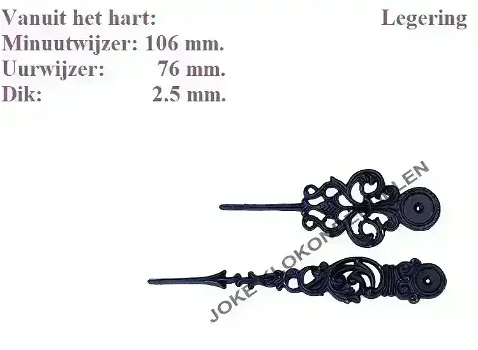 = Wijzers = o.a. comtoise / Engelse klok = 44151 A - 4