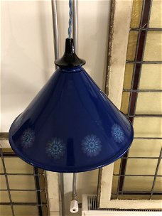 Blauw Frans Brocante Lampje met bloemprint