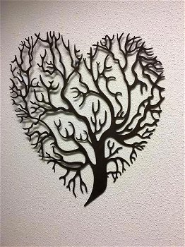 levensboom , hart , wandornament - 2