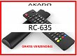 Vervangende afstandsbediening voor de RC-635 van AKADO. - 0 - Thumbnail