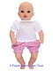 Baby Annabell 43 cm Overgooier setje roze/witte bloemetjes - 2 - Thumbnail