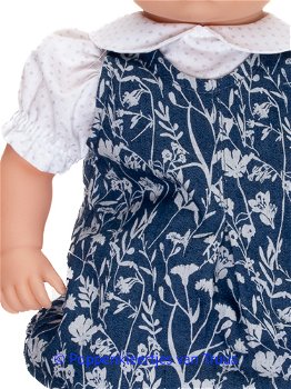 Baby Annabell 43 cm Overgooier setje blauw/wit/bloemen - 1