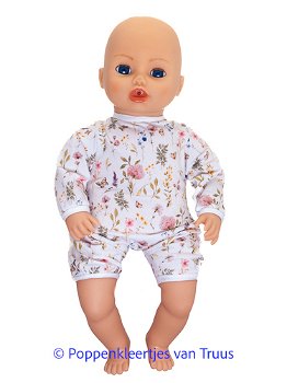 Baby Annabell 43 cm Rompertje/wit/bloemen/vlinders - 0