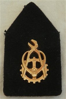 Kraagspiegel, Embleem DT, Regiment Technische Troepen, Koninklijke Landmacht, tot 2000.(Nr.1)