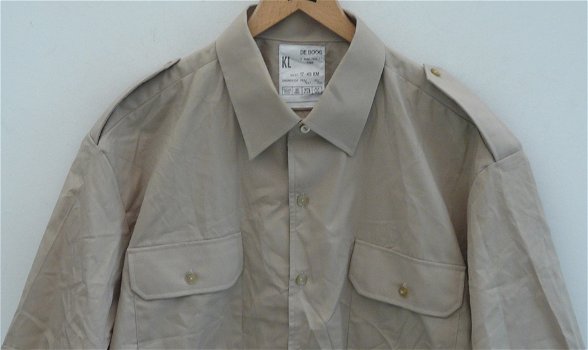 Hemd, Uniform DT63 (Dagelijks Tenue), korte mouw, Koninklijke Landmacht, maat: 17-43, 1988.(Nr.1) - 1
