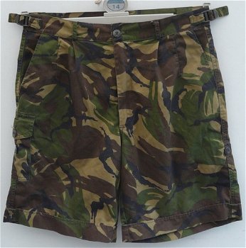 Broek, Kort, Gevechts, Uniform, KL, M93, Woodland Camouflage, maat: 0000/8090, 1994.(Nr.9) - 0