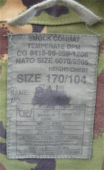 Jas Gevechts / Smock Combat, Temperate DPM camouflage, maat: 6070/9505, UK, jaren'90.(Nr.1) - 5