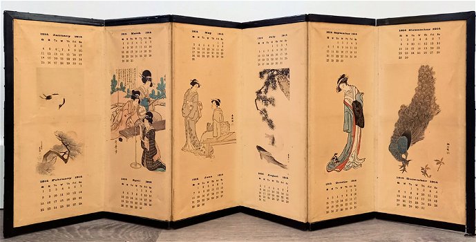 Japanse Kalender 1914 zeldzaam - 0