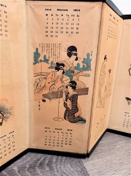 Japanse Kalender 1914 zeldzaam - 5