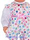 Baby Born 32 cm Jumpsuit roze/blauwe bloemetjes - 1 - Thumbnail