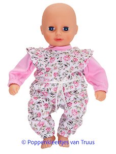 My First Annabell 30 cm Jumpsuit roze/roosjes