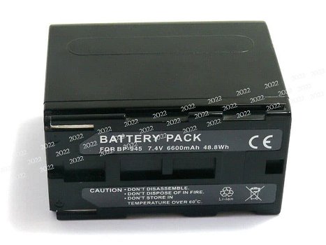 New battery 6600mAh/48.8WH 7.4V for CANON BP-945 - 0