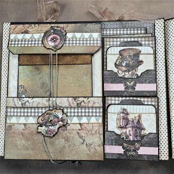 Finished Project Handmade dos a dos Mini Album Steampunk Dream - 6