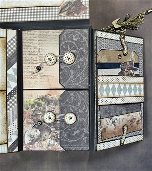 Finished Project Handmade dos a dos Mini Album Steampunk Dream - 7