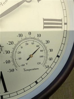 wandklok , klok met thermometer - 4