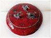 Decoratieve schaal / pot van rood aardewerk - 1 - Thumbnail