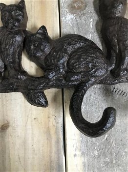 Katten kapstok, haken voor jassen-poes-kat- kapstok - 6