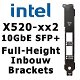 Intel X520-DA2 SR2 10GbE Full-Height FH LP Inbouw Brackets - 0 - Thumbnail