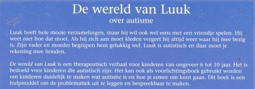 DE WERELD VAN LUUK (OVER AUTISME) - Martine Delfos - 1