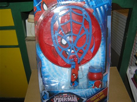 Spiderman frisbee en grote bellenblaas wand - 1