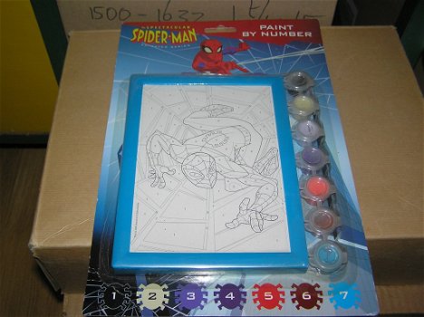Spiderman schilderen bij nummer NIEUW - 0