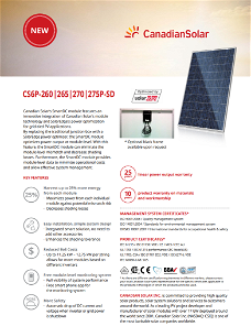 Zonnepanelen Canadian Solar | CS6P-275P