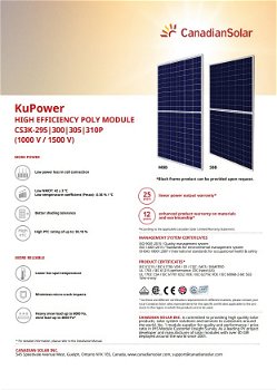 Zonnepanelen Canadian Solar | CS3K-300P - 0