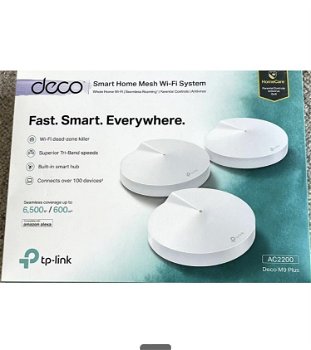 € 100,- TP link DecoM9 plus Mesh WI-FI systeem 3 pack, nieuwstaat - 0