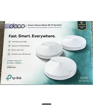 € 100,- TP link DecoM9 plus Mesh WI-FI systeem 3 pack, nieuwstaat - 1