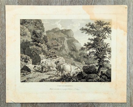 Ets/Gravure View near Ambleside 1785 Wheatly - Middiman - 0