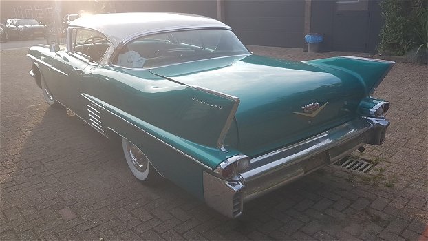 Cadillac Coupe de Ville 1958 V8 auto Full 0pties 2 doors Hartop Groen wit dak - 3