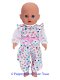 Baby Born Badpopje 32 cm Jumpsuit roze/blauwe bloemetjes - 0 - Thumbnail