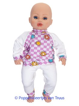Baby Annabell 43 cm Pyjama ruitjes/bloem/multi - 0