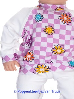 Baby Annabell 43 cm Pyjama ruitjes/bloem/multi - 1