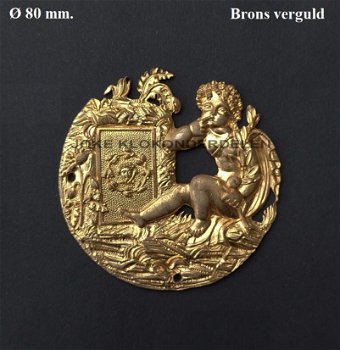 = Ornament = brons verguld = 49490 - 0