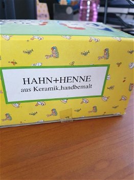 handbeschilderde keramieke Haan en kip - 7