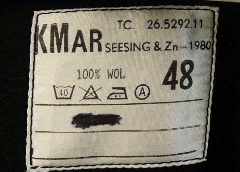 Overjas, DT, Koninklijke Marechaussee (KMar), maat: 47-48, jaren'70/'80.(Nr.1) - 5