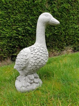 Tuinbeeld van een gans , beton - 3