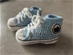 Gehaakt baby schoentjes/slofjes converse - 0 - Thumbnail