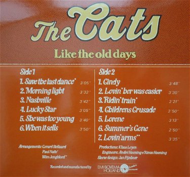 Te koop het album Like The Old Days van The Cats. - 1